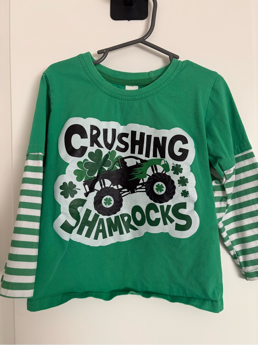 Crushing Shamrocks Green Kids Long-Sleeve Top